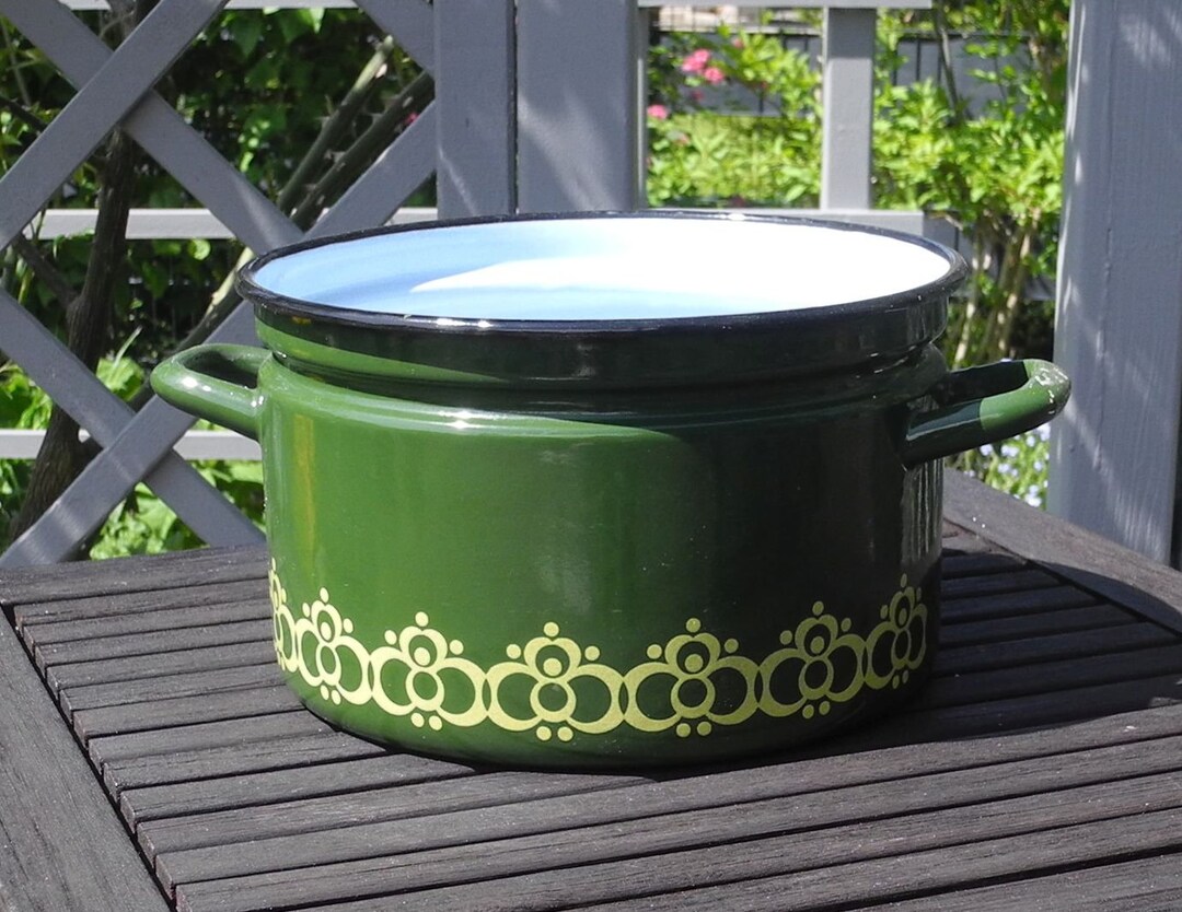 Vintage Cooking Pot Without Lid Old Pot Enamel Pot Etsy