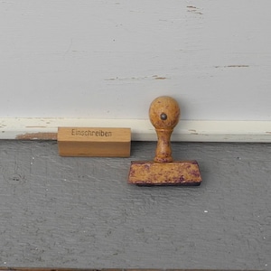 Stempel mit  Holzgriff  Vintage2er Set Holzstempel   Rechteckige  Bürostempel   Retro Dekor  #1719746686