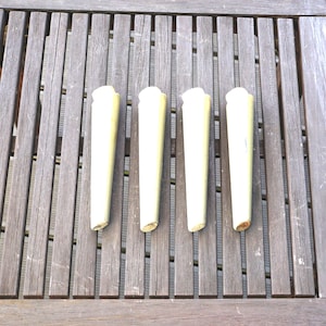 4 kleine Beine für Schrank  Möbelbeine  Hartholz  Mid Century  #1510265568