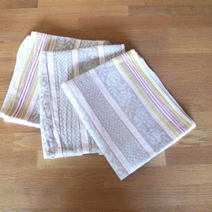 3 toallas vintage a rayas sin usar #4543971332