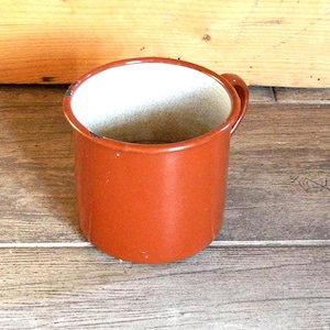 Kleiner alter Emaille Topf  Tasse  Becher Schöpftopf   #1856212301