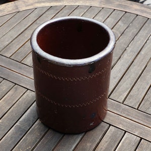 Vintage earthenware pot storage vessel