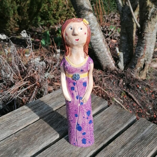 Ceramic figure garden ceramic garden decoration handmade ceramic sculpture