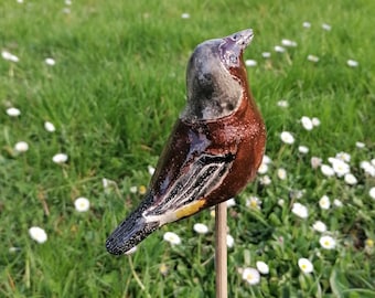 Keramikvogel  Buchfink Gartenkeramik Vogelfigur