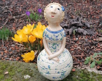Gartenkeramik Keramikfigur Rosenkugel