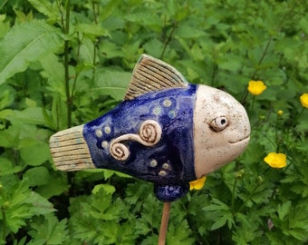 Fisch Gartenkeramik Gartenfigur