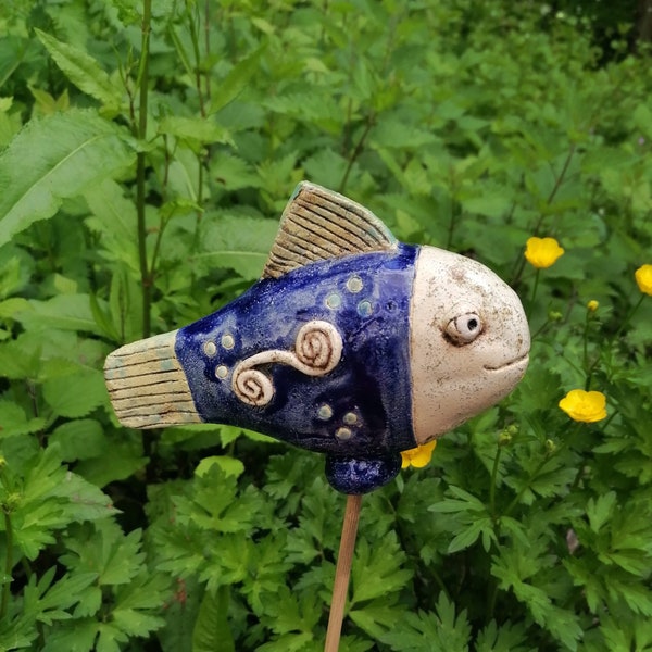 Fisch Gartenkeramik Gartenfigur