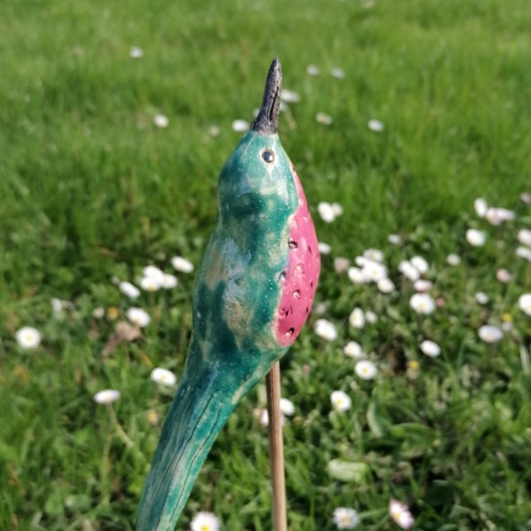 Ceramic bird hummingbird garden ceramic bird figurine