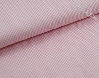 Cotton Vichy check pink white 1 mm country house embroidery patchwork fabric woven fabric