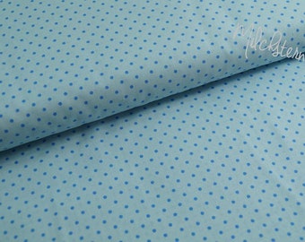 Baumwolle Punkte blau hellblau Ton in Ton Pünktchen Landhaus Patchworkstoff Kombistoff Kinderstoff Webware Stoff