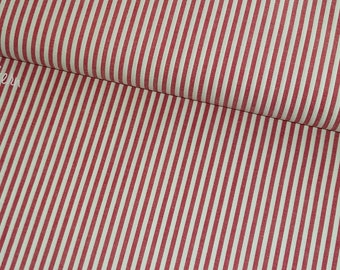 Cotton mini stripes red/white