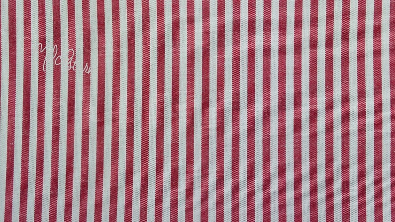 Baumwolle Mini-Streifen rot/weiß Bild 2