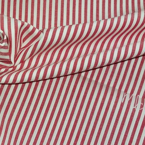 Baumwolle Mini-Streifen rot/weiß Bild 3