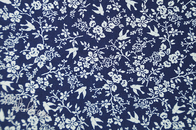 Cotton HILCO Florencia navy blue, organic cotton image 2