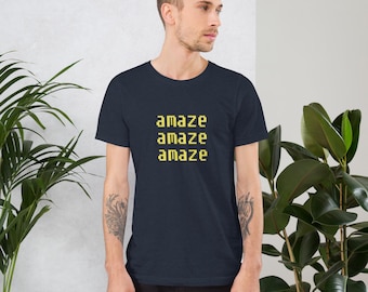 Amaze Amaze Amaze Project Hail Mary Unisex T-Shirt in Heather Navy