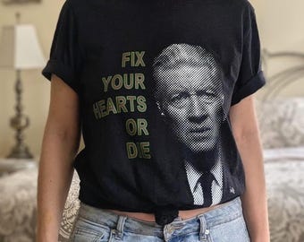 Fix Your Hearts or Die Shirt Twin Peaks Gordon Cole in Heather Black XS-5X