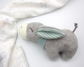 Doudou Âne "Elli" en 3 tailles, couleur personnalisable au choix