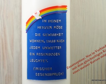 Taufspruch "Regenbogen mit Taube" - Zusatzoption