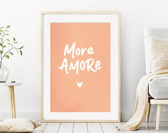 Poster "More amore" | Kunstdruck Poster, Digitaldruck, Poster Wohnzimmer, Wohnzimmerdeko