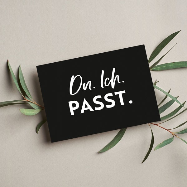 Postkarte "Du, ich, passt" | Grußkarte, Liebe, Postkarte, Hochzeit, Liebeserklärung, Hochzeitstag, Valentinstag