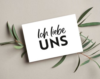 Postkarte "Ich liebe uns" | Grußkarte, Liebe, Hochzeit, Postkarte, Liebeserklärung, Hochzeitstag, Valentinstag