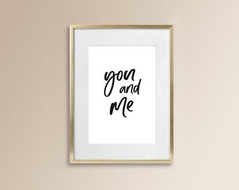 Poster "You and me" | Kunstdruck Poster, Digitaldruck, Poster Wohnzimmer, Valentinstagsgeschenk