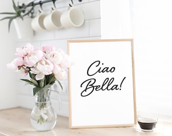 Poster "Ciao Bella!" | Kunstdruck Poster, Digitaldruck, Poster Wohnzimmer, Wohnzimmerdeko