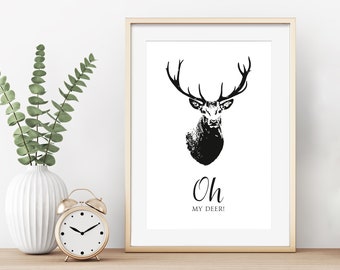 Hirsch kunstdruck | Etsy