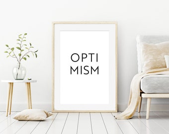 Poster "Optimism" | Druck, Kunstdruck, Digitaldruck, Poster Wohnzimmer, Wohnzimmerdeko