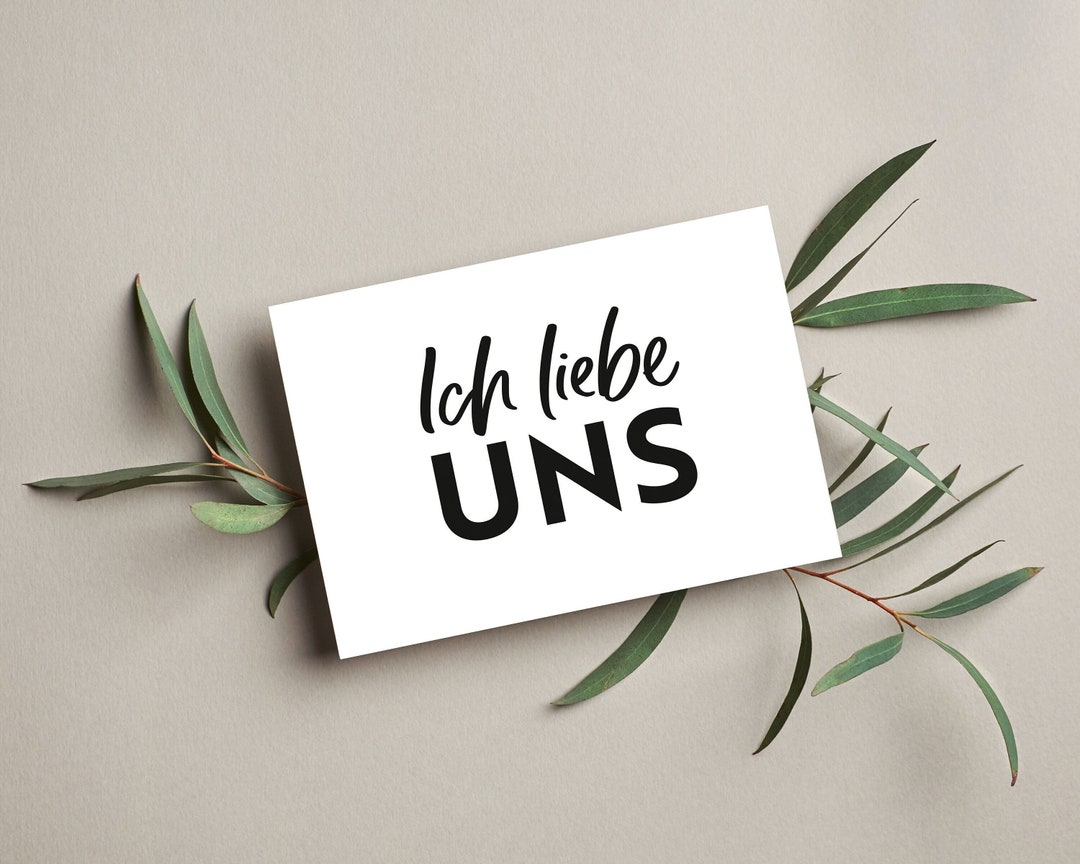 Postkarte ich Liebe Uns Grußkarte Liebe Etsy