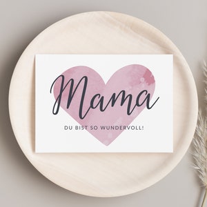 Postkarte Mama Muttertagskarte, Hochglanz-Postkarte, Muttertag, Grußkarte, Geburtstag, Familie Bild 4