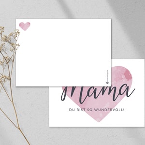 Postkarte Mama Muttertagskarte, Hochglanz-Postkarte, Muttertag, Grußkarte, Geburtstag, Familie Bild 2