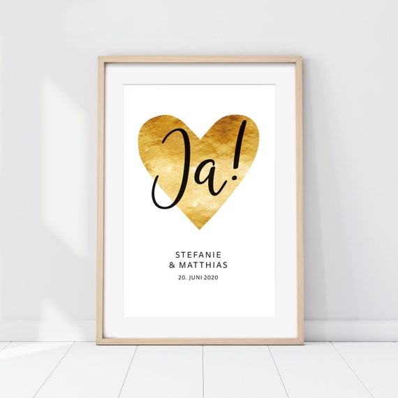 Hochzeits Poster Ja Poster Hochzeit Etsy