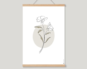 Poster "Flower" | Kunstdruck Poster, Digitaldruck, Artprint, Poster Wohnzimmer, Wohnzimmerdeko, Ostern, Frühling