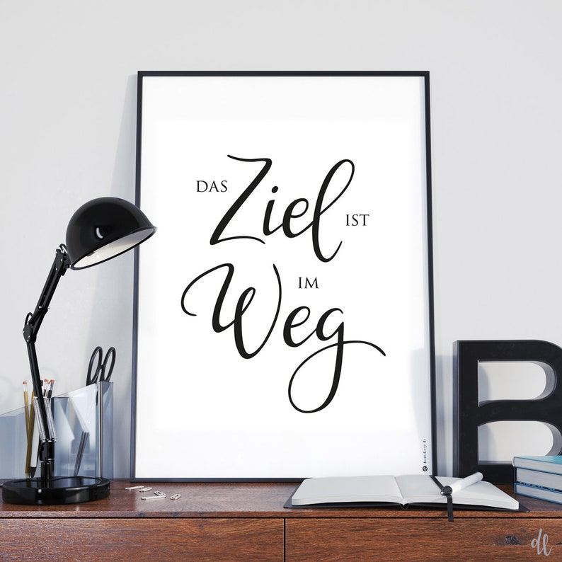 Das Ziel ist im Weg Poster Print Druck Kunstdruck Etsy