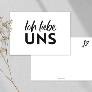 3-er Set Postkarten Liebe Postkarte, Grußkarten, Valentinstag, Jahrestag, Familie, Jubiläum, Hochzeit image 5