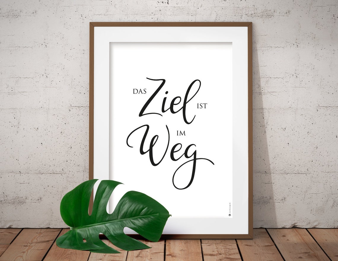 Poster Das Ziel ist im Weg Print Kunstdruck Etsy