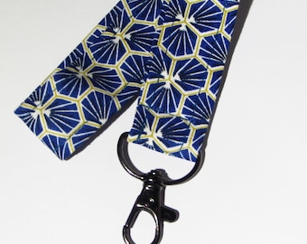 Brustband, Schlüsselband Schlüsselanhänger, japanisches Design, art deco