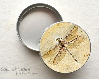 Pill can, jewelery box dragonfly