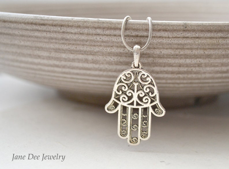 Hamsa Hand of Fatima necklace image 1