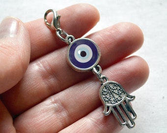 Mini Pendant Mini Charm Hamsa Eye Fatima's Evil Eye