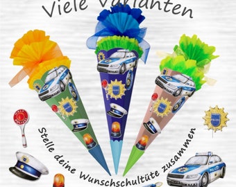 Bastelset Schultüte Polizei