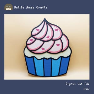 DIY Cupcake Card SVG File | Paper Cut SVG | Cupcake Cut File Download | Cricut