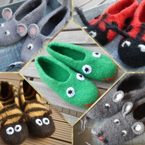 Felt shoes “Funny Animals”