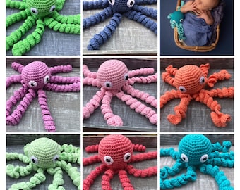 Polpo, all'uncinetto, per neonati, prematuri, per tutti