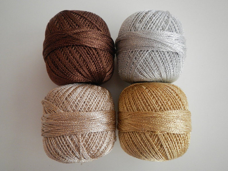 Glitter yarn in 4 different colours 2x25g