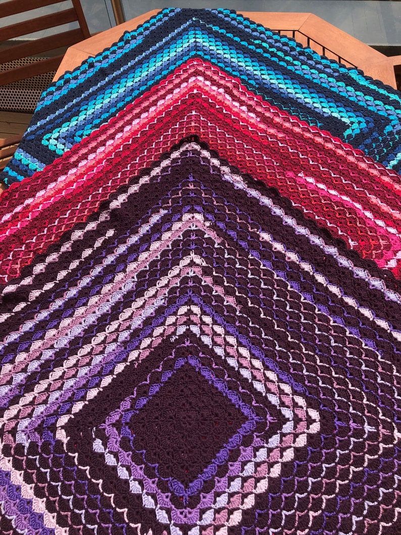 Baby blanket, ca.85 x 85 cm, rainbow image 1