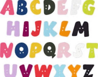 Boutons lettres A-Z, 18 mm