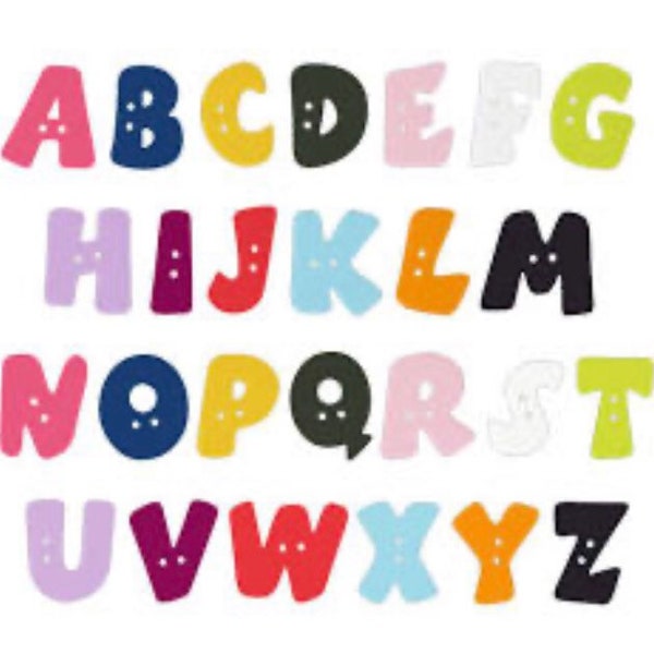 Boutons lettres A-Z, 18 mm