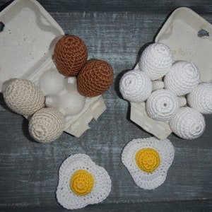 Fried egg or egg, crocheted